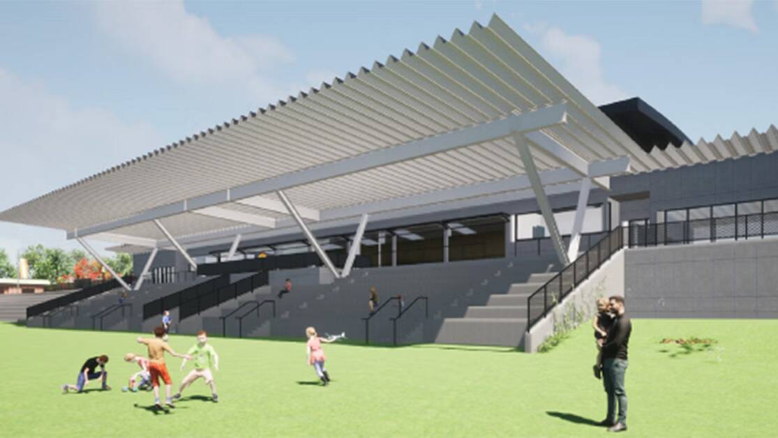 A draft concept design of the redeveloped Bega sports hub. Picture supplied