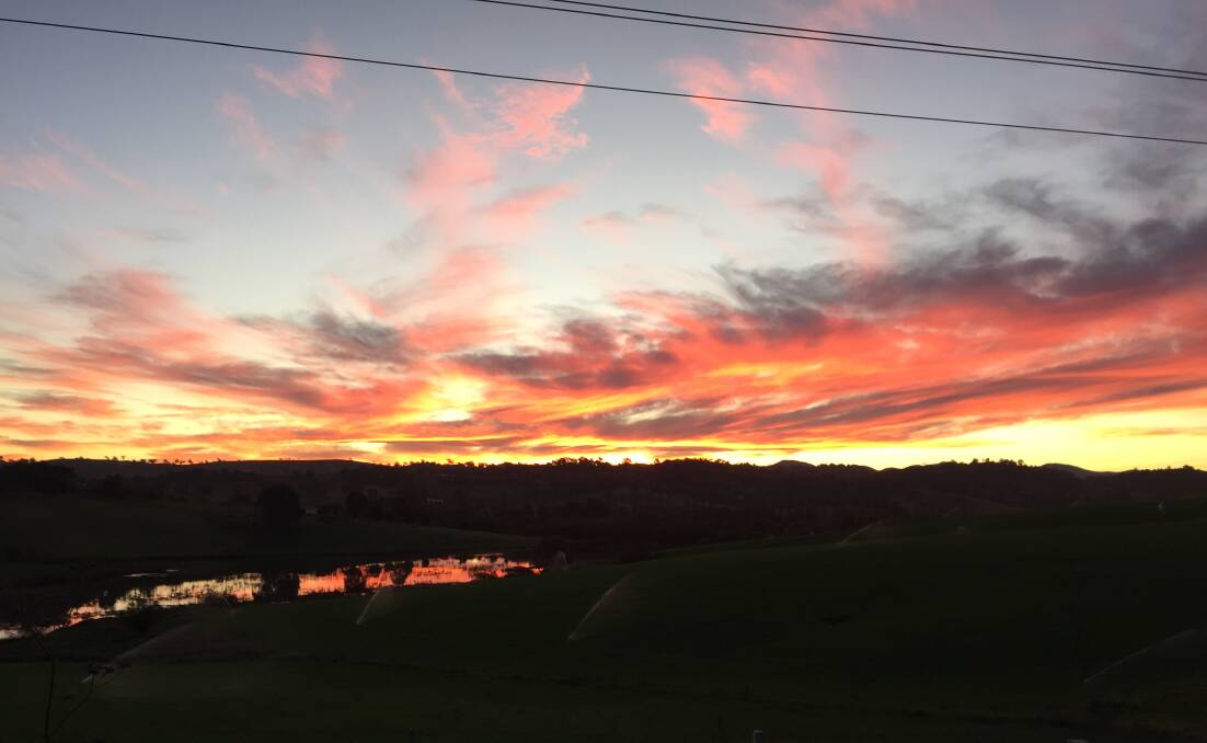 FIRE IN THE SKY: Bega district residents have been treated to some spectacular sunsets over the past week. Send your weather photos to ben.smyth@fairfaxmedia.com.au.