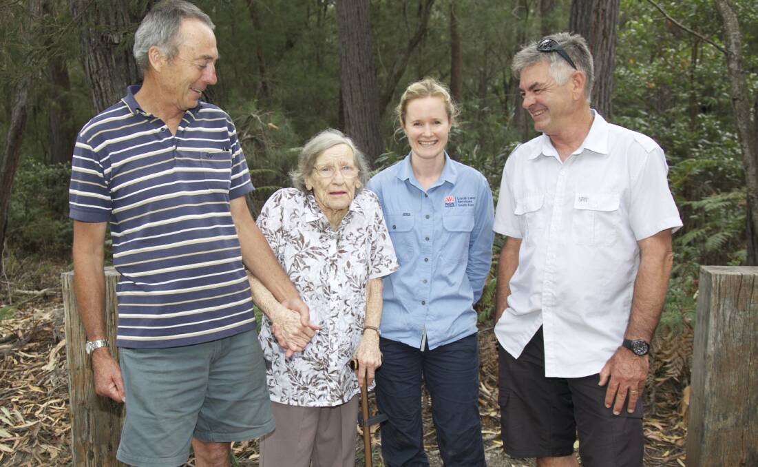Members of the Tathra Forest Wildlife Reserve Bruce Hamilton, Betty Thatcher, Shannon Brennan and Michael Marshman. File photo (2015)