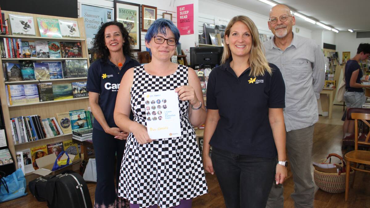 PALLIATIVE CARE PUSH: Launching a new Cancer Council campaign for palliative care are Debra Summer, Rose Liddall,  Kate Brett and musician Michael Menager.