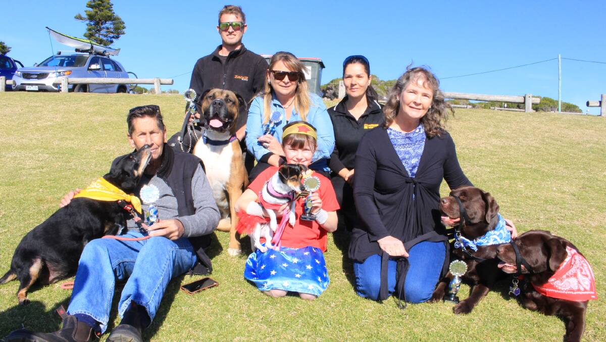 PAWFECT: The cute winners (and their owners) of our Bega Valley Best Dogs photography competition collect their prizes.