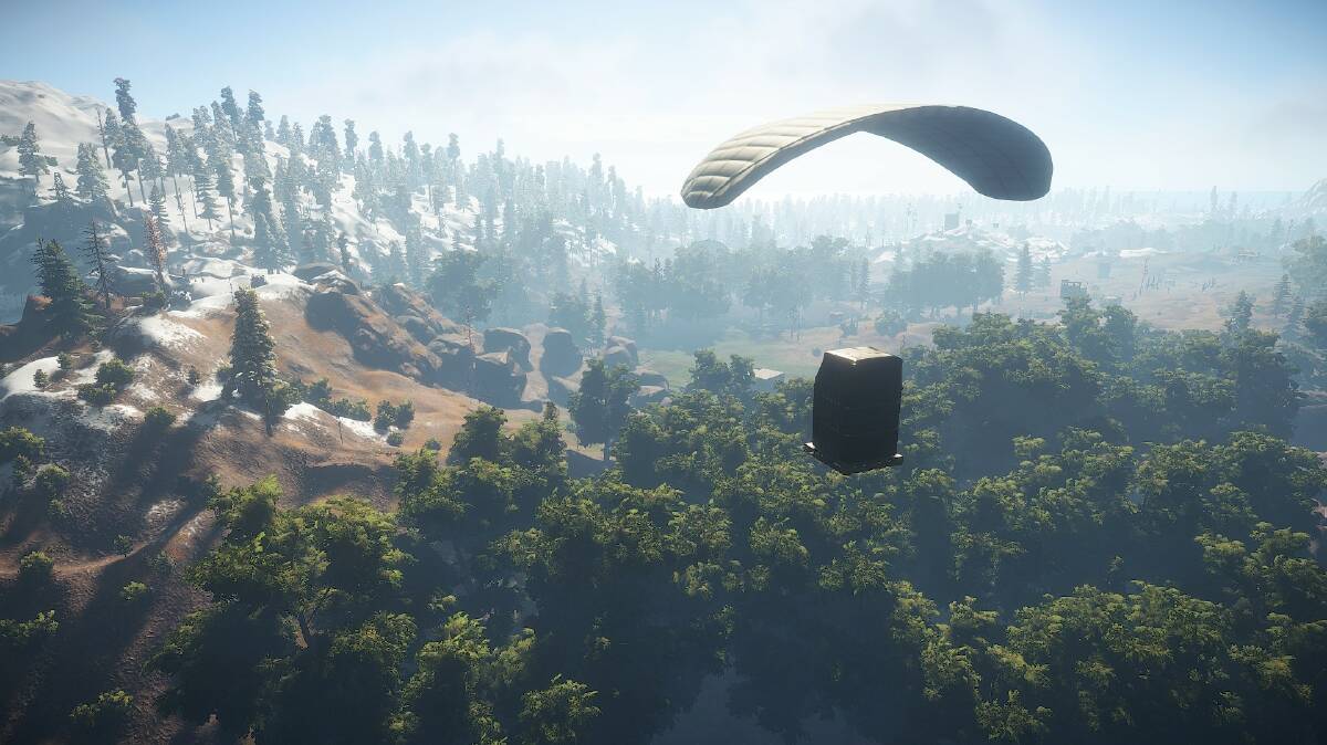 Screenshot from the game, Rust, created on the Unity 5 platform.