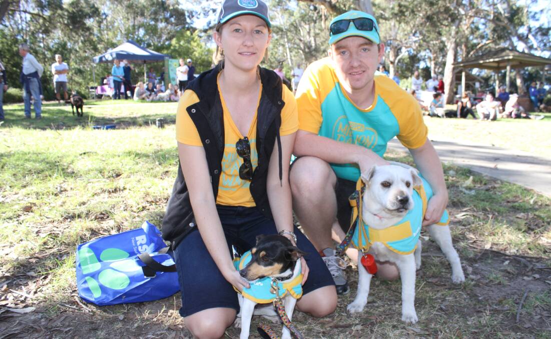 FUR PALS: Bega's Jennifer Leayr and Rowan Gay won the award for looking most like their dogs at the recent RSPCA Million Paws Walk in Merimbula.