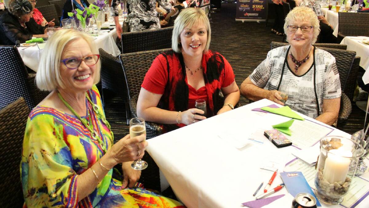 Julie Terry, Jackie Bettridge and Jean Bettridge enjoy Melbourne Cup Day 2014 at Club Bega.