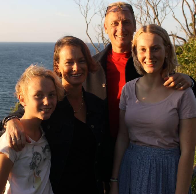 Charlotte, Justine, David and Annabelle Forrest pictured in 2014 as they prepared to head off to spend three years on board floating hospital Africa Mercy.