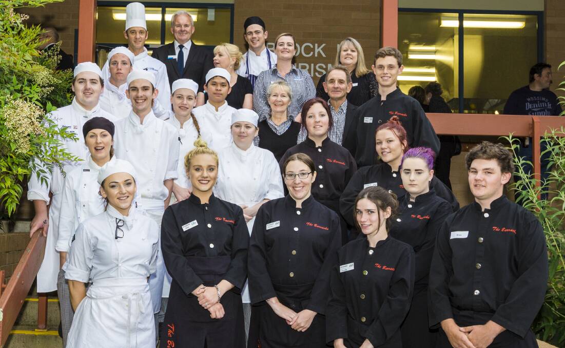 TASTY: TAFE Bega commercial cookery students along with events, food and beverage students prepare for the annual Industry Night. Photo: Robert Hayson