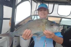 Leanne Hoath of Merimbula shows off her first ever metal jig morwong catch and what a beauty it is. Picture supplied