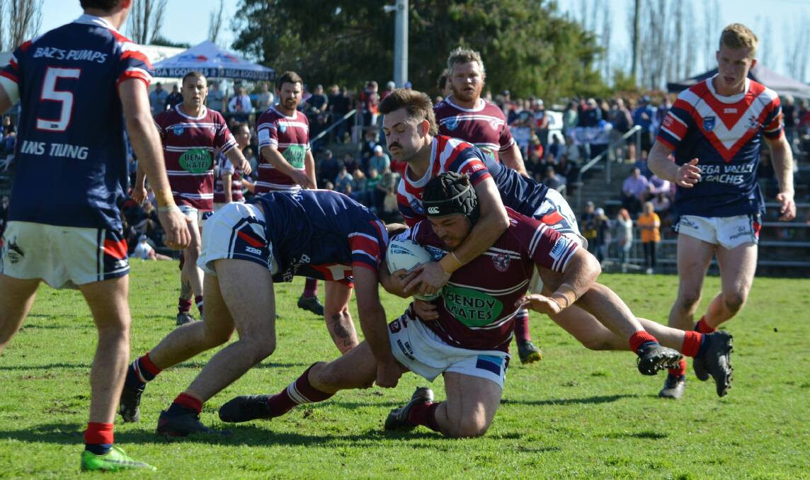 Bega first grade coach Cameron Vazzoler in action during last season's grand final. It's been a significantly challenging nine months since - for both Vazzoler and the Roosters. Picture by Ben Smyth