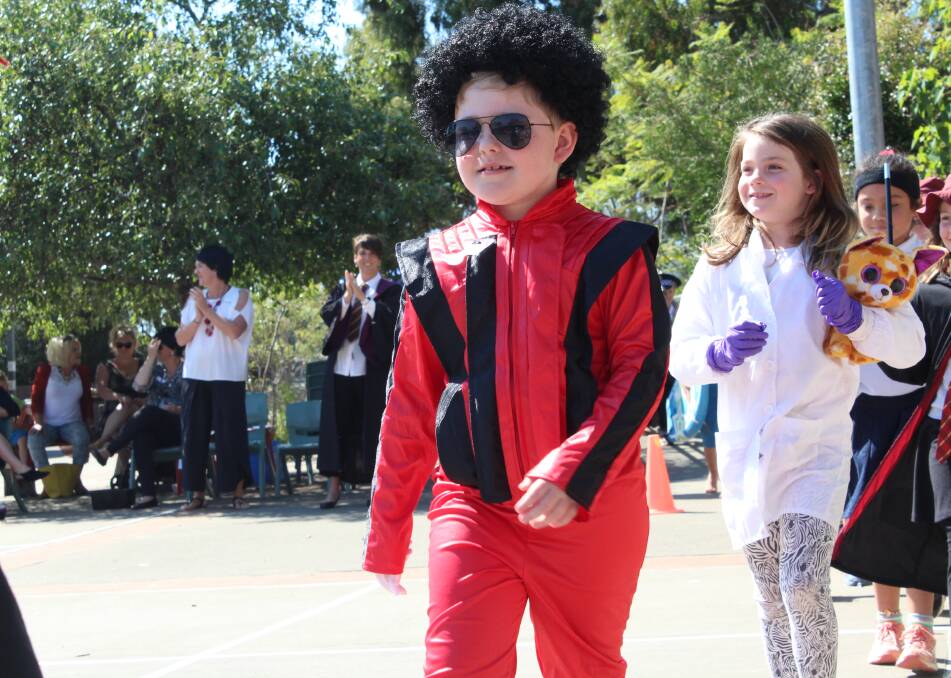 LOOKING COOL: Pupils at Tathra Public School dress up as notable characters for Thursday's Pedlar's Parade. PHOTO GALLERY, www.begadistrictnews.com.au