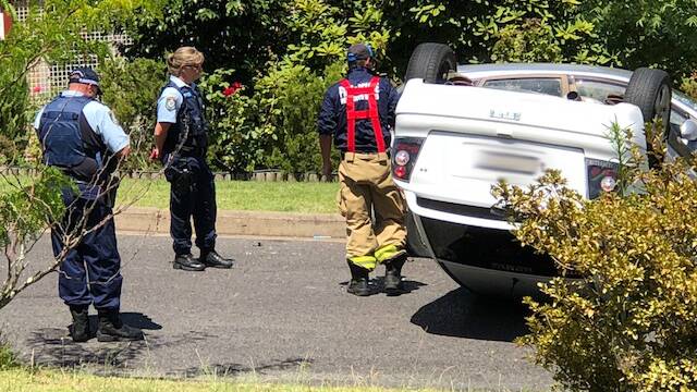 A driver came to grief on Girraween Crescent at Thursday lunchtime when it appears they hit a parked car and rolled. Thankfully no-one was hurt in the incident.
