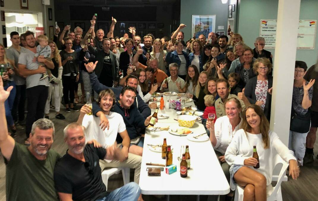 STRENGTH IN NUMBERS: A huge crowd shares stories and friendship at last Friday night's "Sippers" at the Tathra Surf Lifesaving Club. Picture: Kevin May