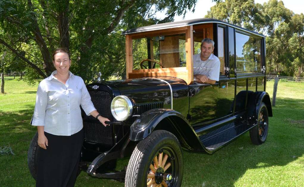 VINTAGE: Do you recognise this 1927 Chevrolet hearse? It has featured in iconic Australian films (like Phar Lap), but has been restored by an Ulladulla funeral director.