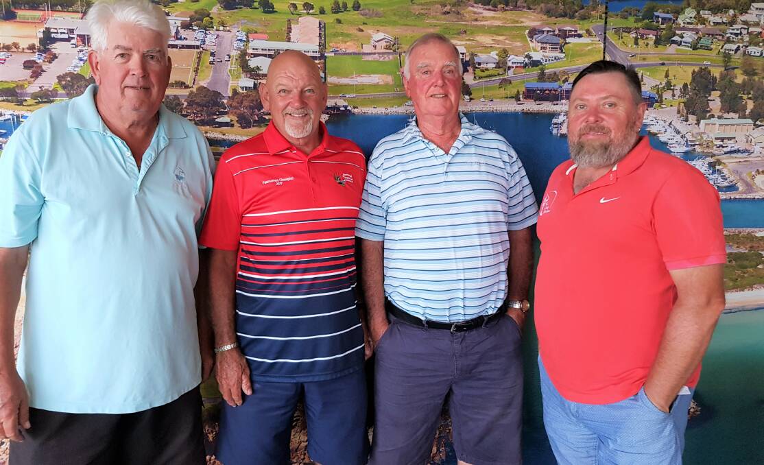 Well played: Saturday's medal round's top players (from left) Ray Stephens (winner B grade), Derek Quinto (A grade runner-up), Bob Paine (winner A grade) and Shane Buckley (B grade third). 