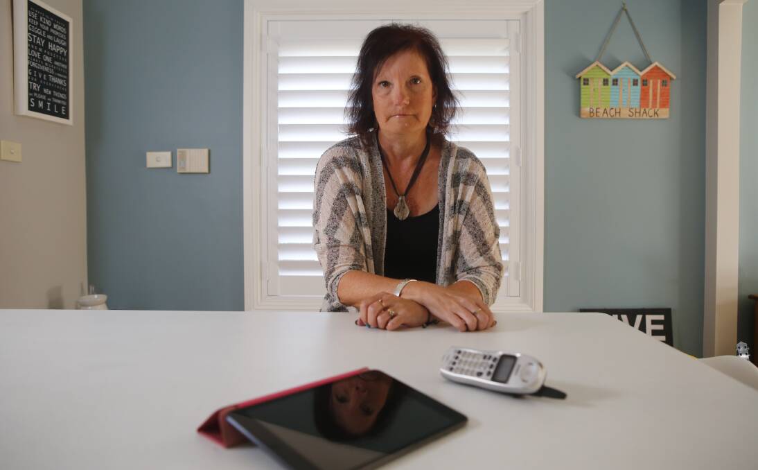 Cut off: It's been a week since a Telstra outage cut off Loretta de Haan's phone and internet access and the East Corrimal resident is very unhappy. Picture: Adam McLean