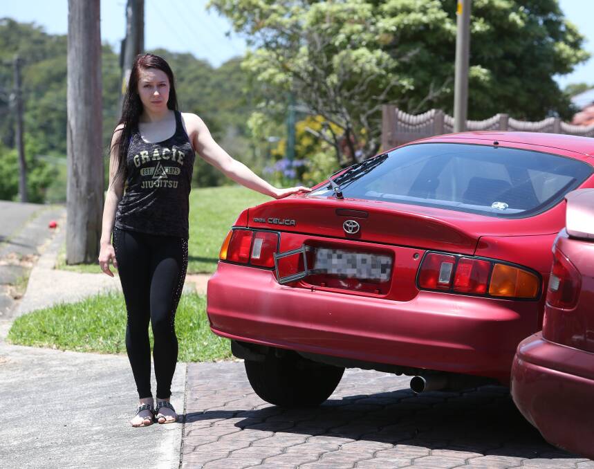 parking fine: Ekaterina Grazhdannikova is unhappy that Council rangers booked her for parking in her driveway. Picture: Robert Peet