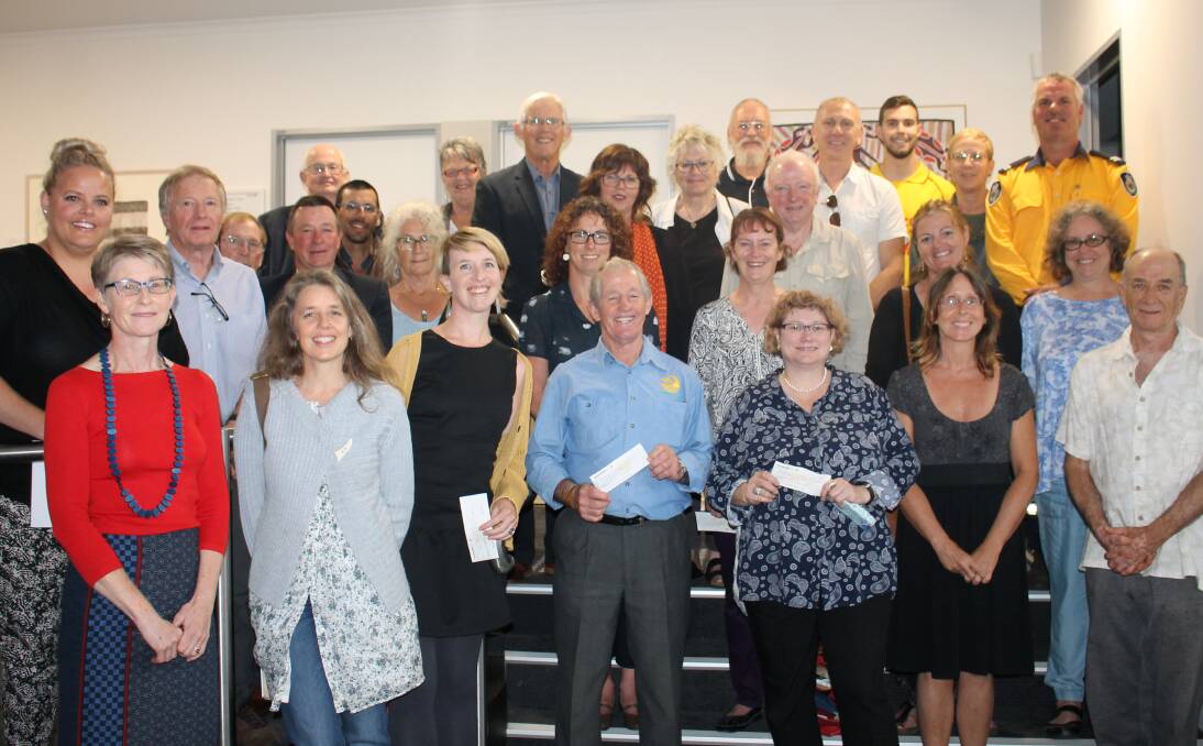 The recipients of the 2017 Mumbulla Foundation grants at the University of Woolongong Bega Campus on Friday with representatives from the Mumbulla Foundation and the Bega Valley Shire Council.   