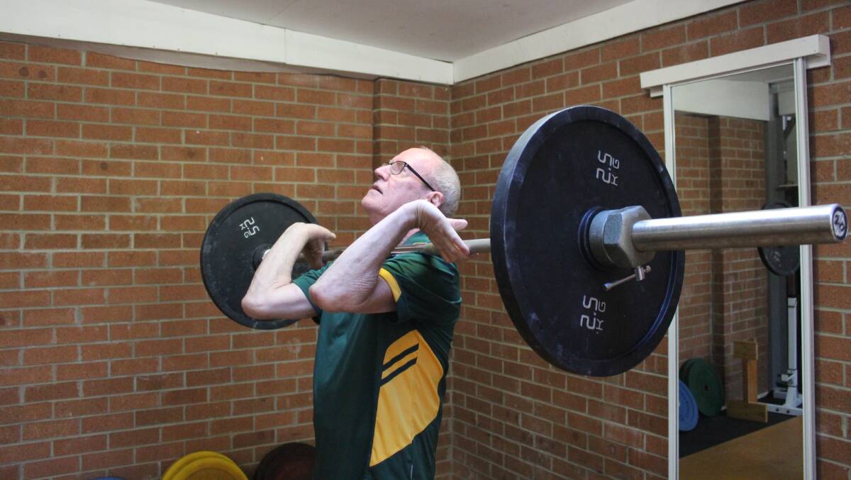 John Preston in the Bermagui Weightlifting Club's gym.