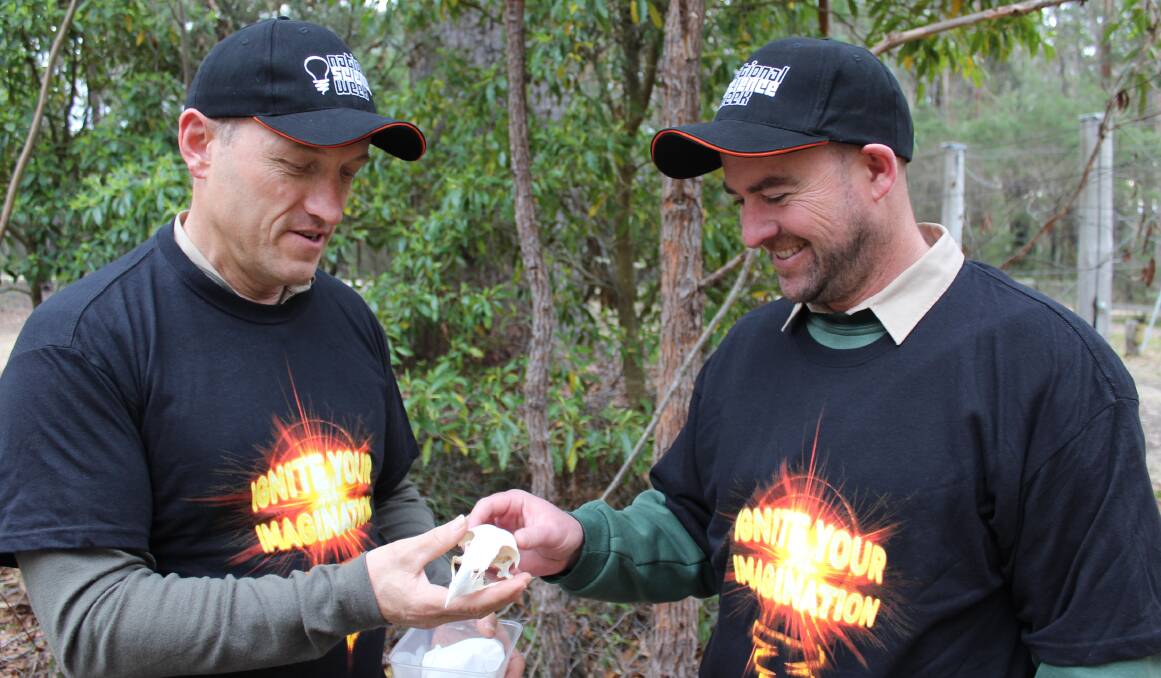 EXPLORE: Bournda's Doug Reckord and Luke Brown are two science enthusiasts helping bring Science Week to the Bega Valley. Photo: Alana Beitz