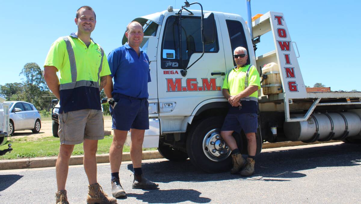 Tim Dummett, Glenn Umbers and Clem Barnden are kept busy over the summer season with plenty of road users and only one tow truck between them. 
