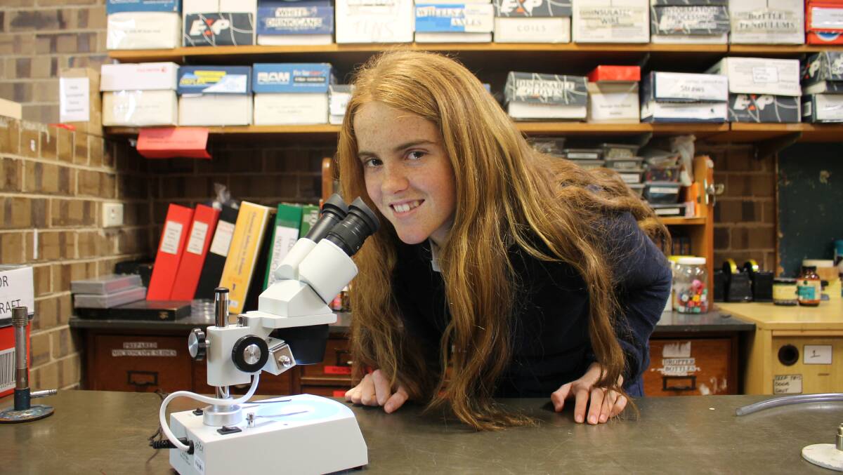 LOOKING TO THE FUTURE: Bega High School student Judith Browne has been awarded for her science acheivments.  