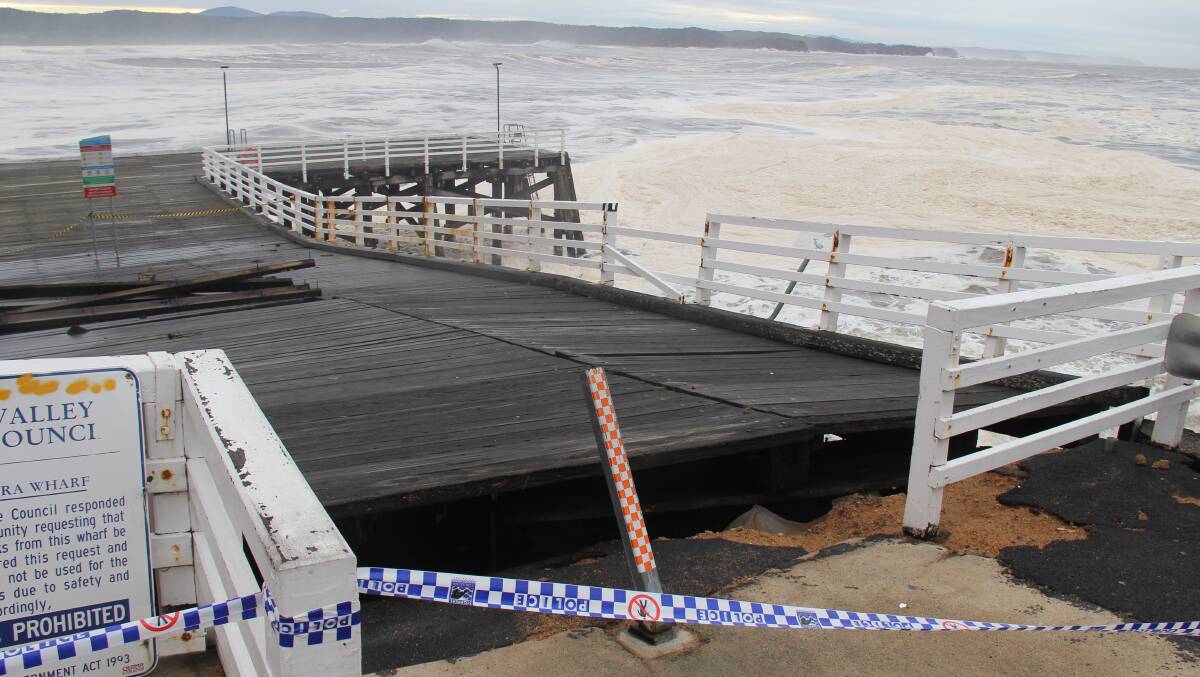 Coastal Management Programs want to better prepare the coastline for hazards. Tathra wharf was damaged by extreme weather last year. 