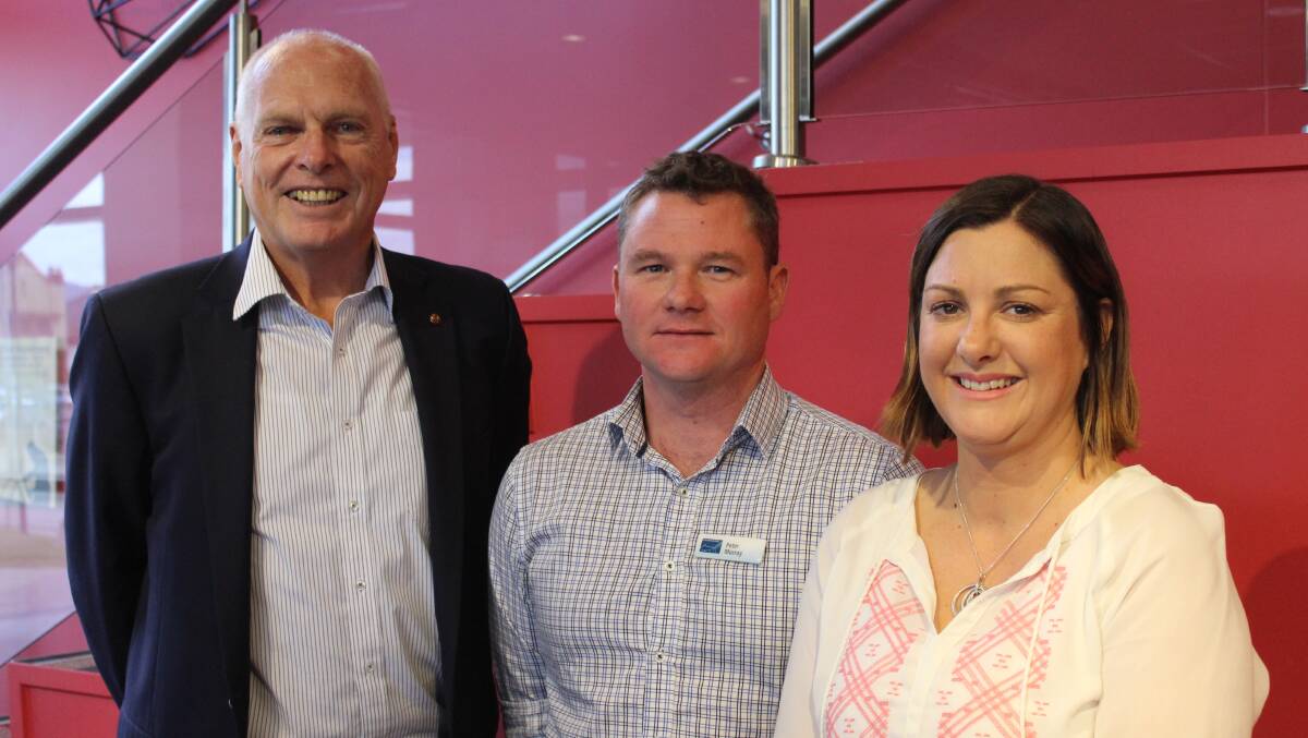 LONG-TERM SUPPORT: Liberal Senator Jim Molan, Coordinare suicide prevention coordinator Peter Murray and Bega Valley Shire Mayor Kristy McBain.