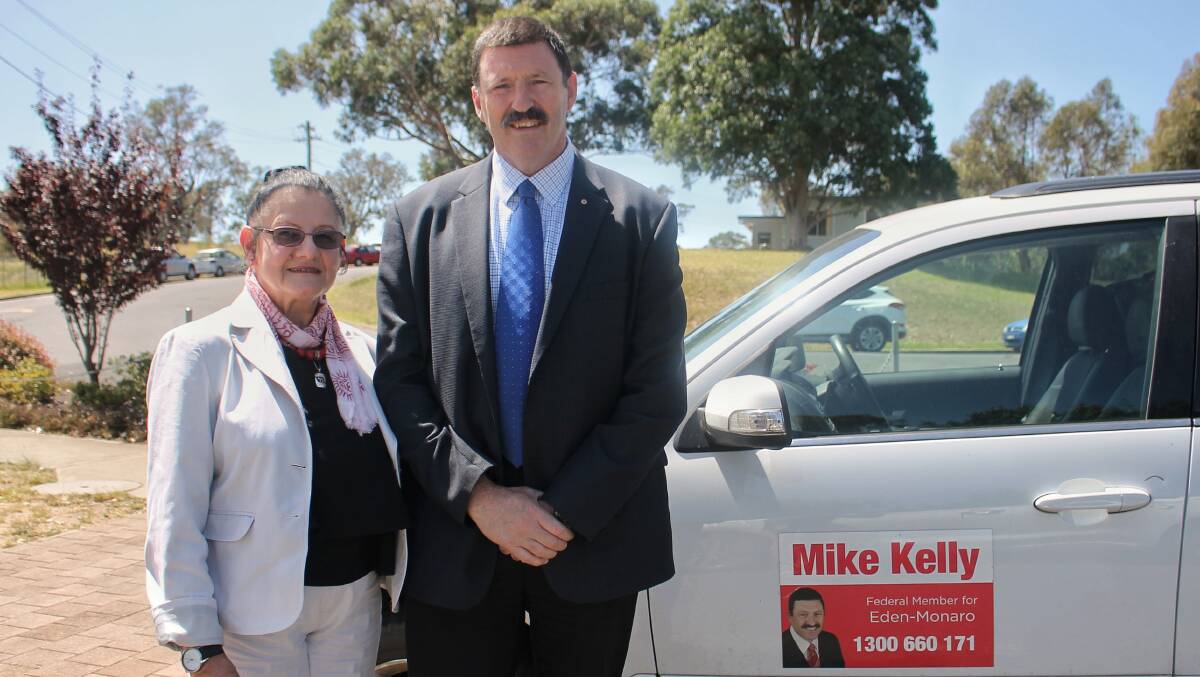 TEAM WORK: Federal Member for Eden-Monaro Dr Mike Kelly was accompanied by wife Shelly Sakker Kelly on his Friday visit to Bega. 