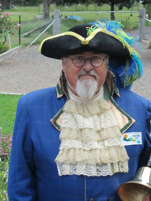 Award-winning town crier, Mr Moyse cries at many events and festivals around the shire.