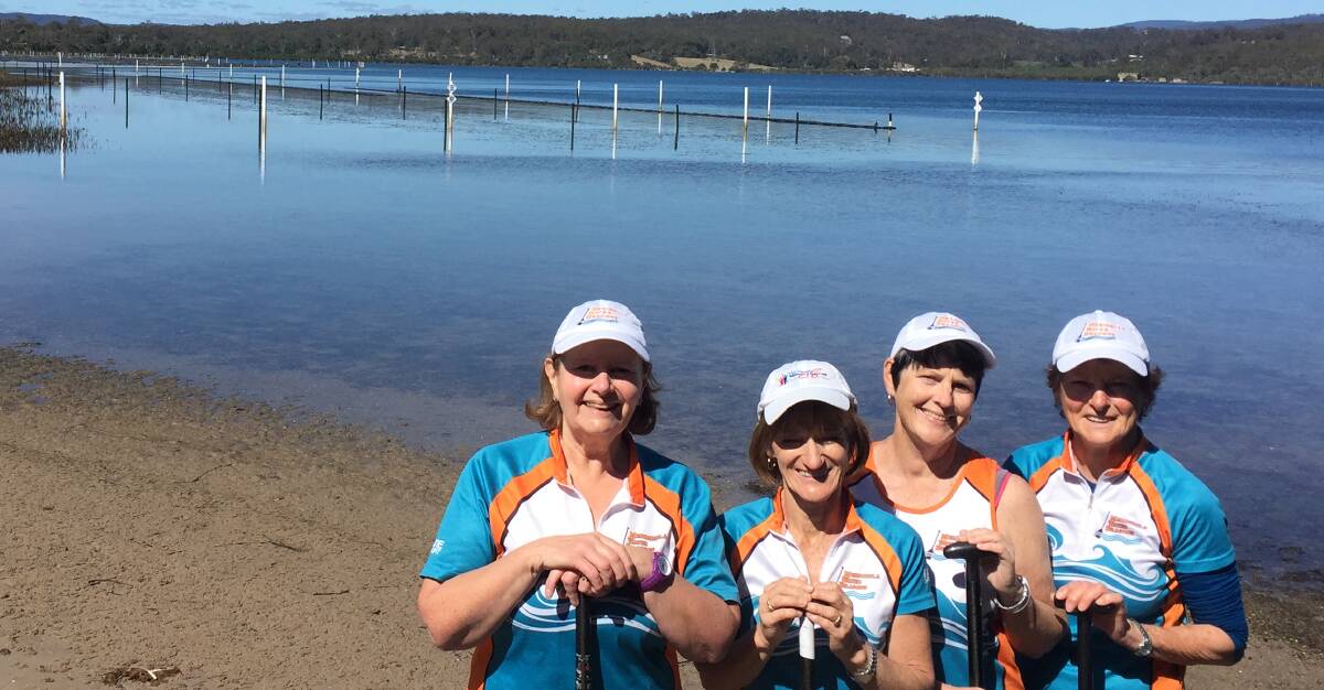 TASSIE BOUND: Denise Dion, Heather Compton, Winsome Smith and Liz Shaw will join paddlers from five other NSW teams to compete in the Australian Masters Games.
