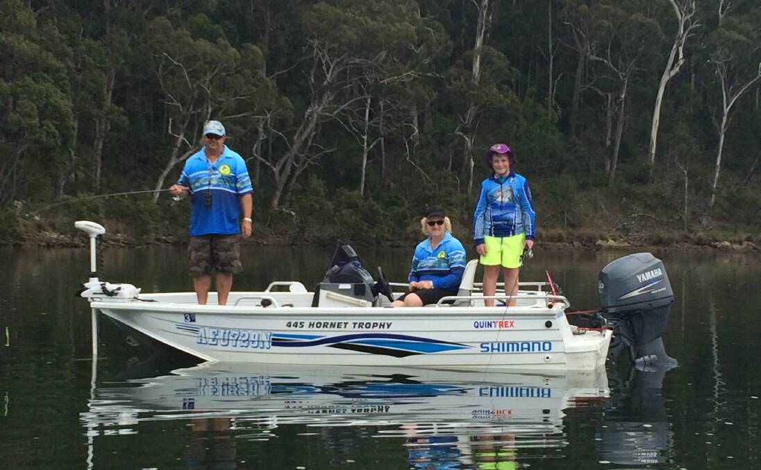IT'S A FAMILY AFFAIR: Estuary fishing is a family affair for club members Glen, Avon and Matt Rollason who have been out enjoying the water.    