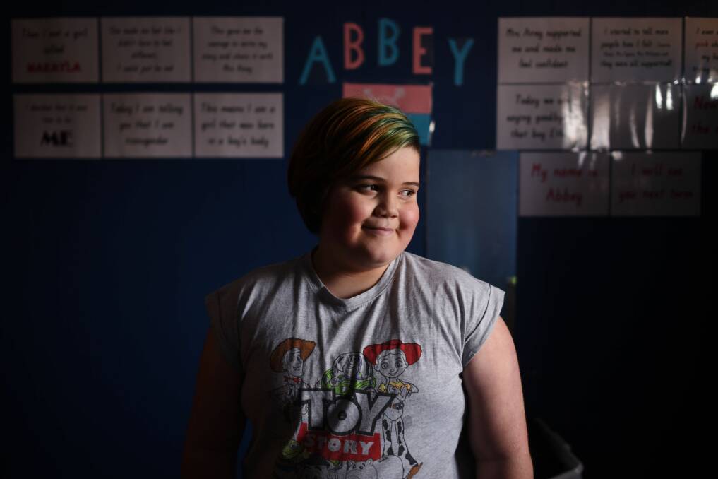 Mowbray Heights Primary School pupil Abbey Boon told her peers she was transgender in assembly on the last day of term. Picture: Scott Gelston
