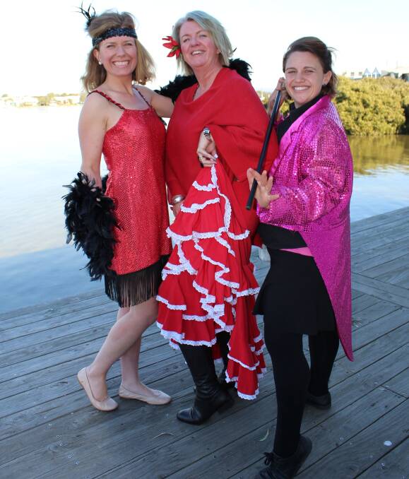 DANCING QUEENS: Jacqui Smith, Nat Kirby and Jess Ryan are currently the top fundraisers for Stars of the Bega Valley, an event not to be missed on Friday night.
