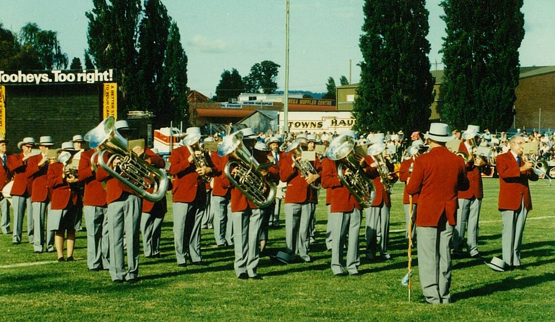 BRASS BAND: The Bega District Band plays for a State of Origin match in Bega in 1995. 