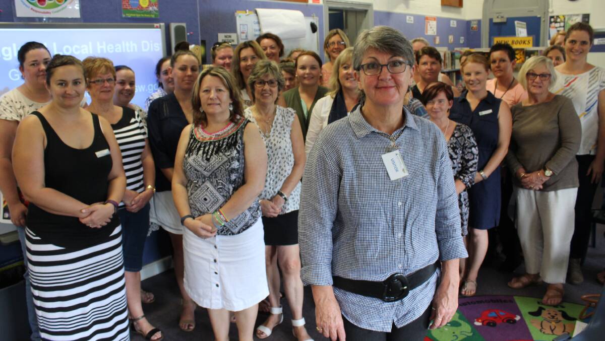 HEALTHY FOOD: CEO of Healthy Kids Association Jo Gardner talks to a group of school representatives about the NSW Healthy School Canteen Strategy on Tuesday. 