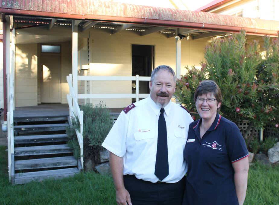 CALL OF THE MINISTRY: The Salvation Army Lieutenants Rod and Deb Parsons hold a connect centre at their building on Auckland St, Bega every Thursday morning to help people with bills and food as well as have a chat. 
