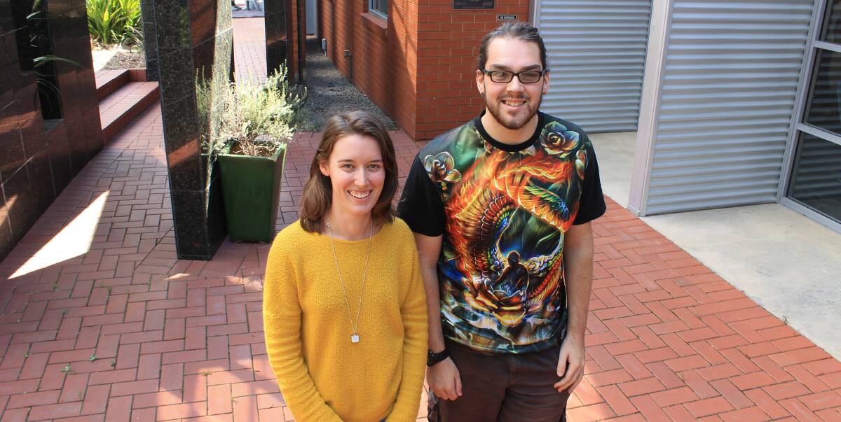 SEEKING AN EDUCATION: New students studying nursing at the University of Wollongong's Bega campus are Jo Roper of Pambula and Brandon Nation of Cann River. Picture: Albert McKnight