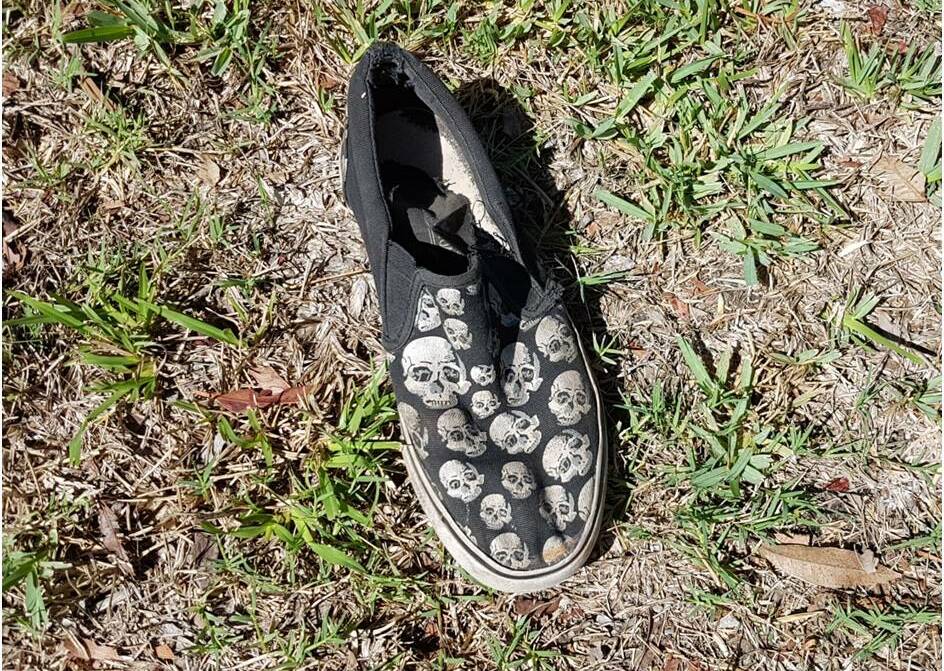 EVIDENCE: A shoe left at the scene of a home invasion a Karne Street, Sanctuary Point on February 12.
