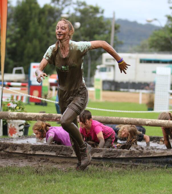 Getting muddy: Obstacle running enjoyed success during the Bega Show and numbers are needed for an upcoming event in Bega to go ahead. 