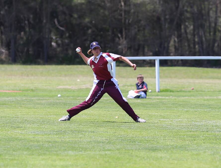 One of the Tathra fielders hurtles a ball back to the keeper after stopping a four during a recent clash, while Tathra dominated Pambula on Saturday.  