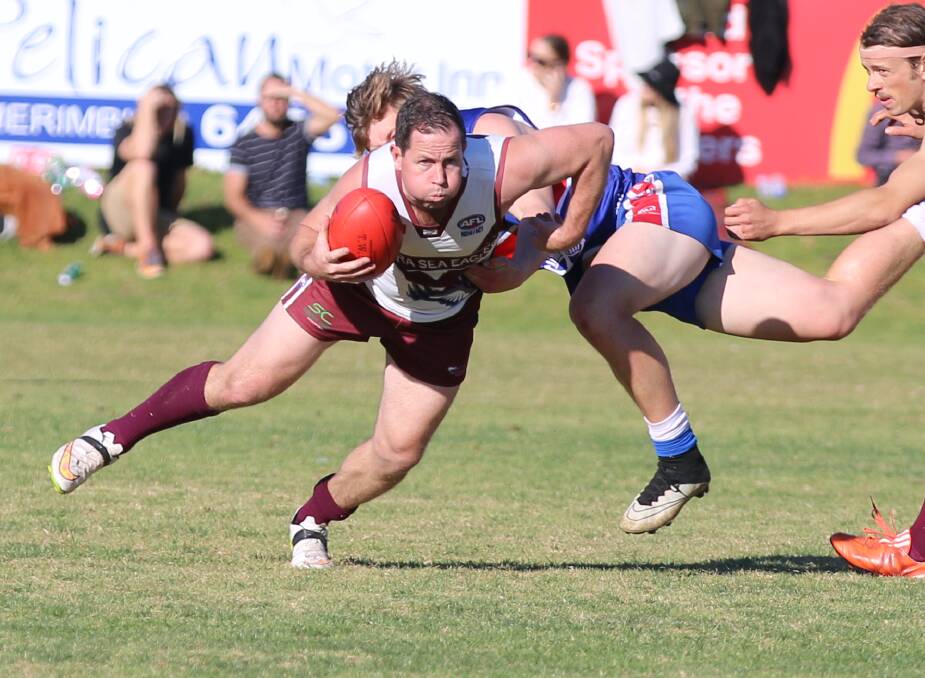 Standout: Ian McBain was praised for his strong presence in the midfield for the Tathra-Bega Sea Eagles during the grand final win. 