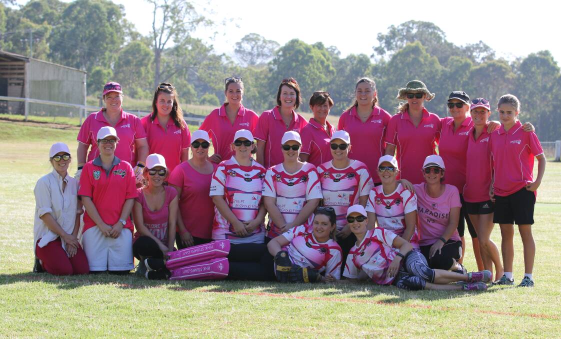 Think pink: Players from a previous Pink Stumps Day round in Kameruka, with a special charity round to be held in Wolumla on Saturday. 