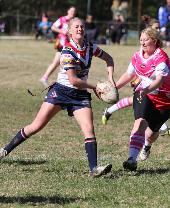Season finale: Joccoaa Rogers winds up a pass during the Bega Chicks' win over Candelo-Bemboka last week with the Chicks to face Narooma on Sunday. 