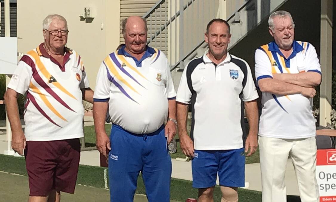 Topping the grade: Delighted C grade winners in the tournament are Ron George, "Doggie" Caldwell, "Cobba" Seers and John Payne.