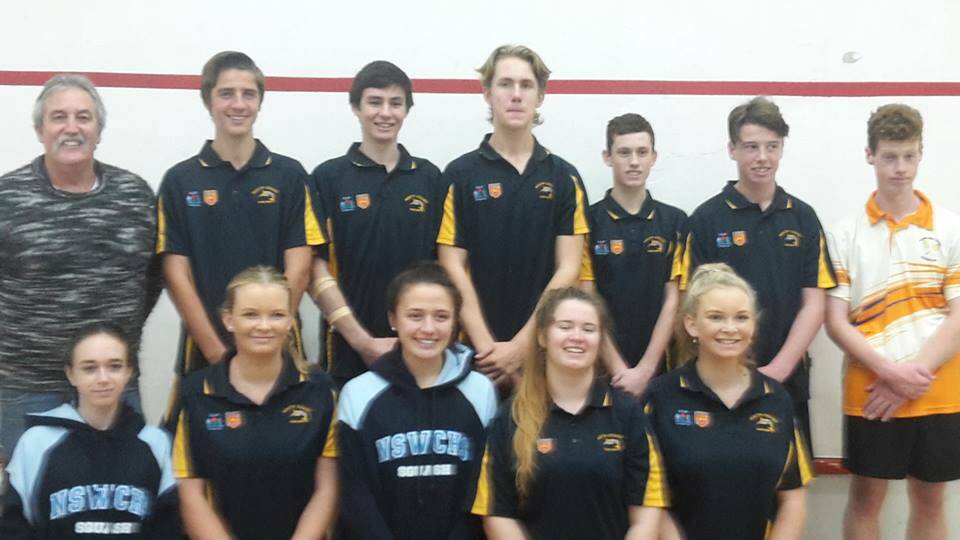 Squash squad: Members of the South Coast boys and girls squash teams who took on the High School State Championships recently. 