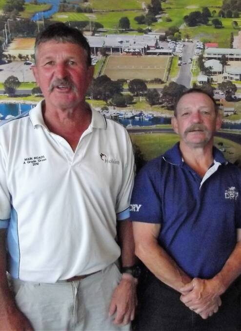 On top: Saturday A and B grade winners Dennis Myer and Bobby Finch.