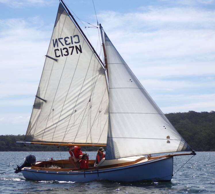 Smooth sailing: Roger Matthew’s Couta boat 'looked majestic' on Wallagoot Lake as part of the regatta fleet, officials said. 