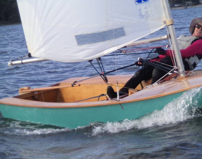 front runner: Sian Morton leads the field in her sabre during the Wallagoot Lake Boat Club meet on Saturday. Picture: supplied 