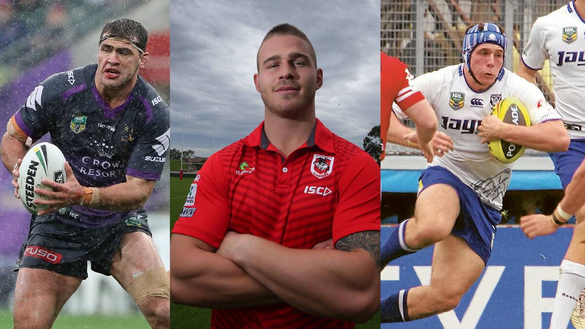 Trinity force: Group 16's Dale Finucane, Euan Aitken and Adam Elliott will all pull on a jumper for the Country v City Origin match in Mudgee this weekend. Pictures: various sources. 