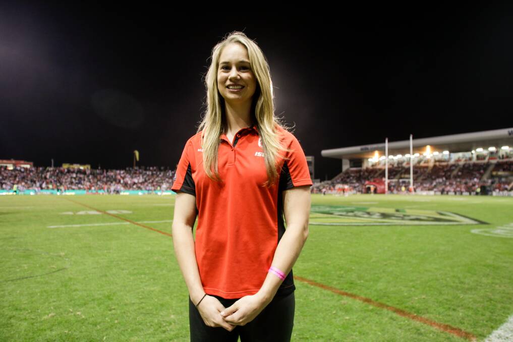 Ambassador: Kezie Apps already has a standing relationship with the St George Illawarra Dragons, who are pushing for inclusion in the women's NRL draw. 