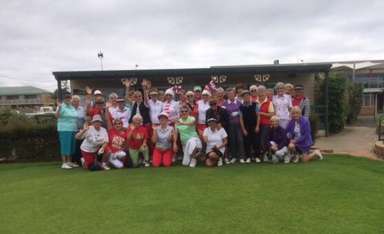 Plenty of cheer: Barmagui ladies golfers enjoy a Christmas-themed cap off to the year on the course with the club's summer competition open now. 